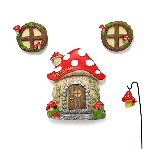 Meyas Miniatura Porta de Jardim de Fadas Gnomos de Jardim Estátuas Ao Ar Livre Decoração de Acessóri