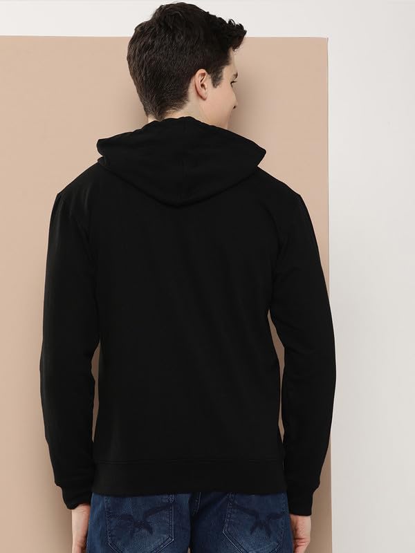 Image of LAZYCHUNKS Regular Fit Men's Solid Fleece Hoodie | Warm Hooded Sweatshirt for Men with Pocket | Casual Winter Wear | Full Sleeve Comfortable Hoodie