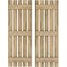 Ekena Millwork ARW401SB519X61UNH Americraft Five 3 Exterior Real Wood Spaced Board-n-Batten Shutters (Per Pair), Unfinished