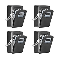 Buy FELIX ANGELA HOME Digital Key Lock Box, Wall Mounted Key Lock Box 4 Combination Code Key Storage Box Indoor And Outdoor Holes Up To 5 Keys