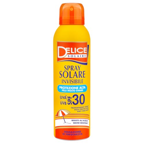 Delice Solaire | Spray Solare Invisibile Trasparente SPF30 150 ml, Protezione Alta per una Pelle Protetta