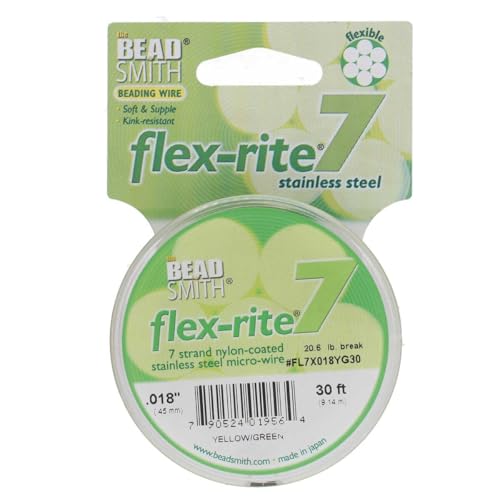 Fil de câblage Flex Rite jaune vert 0.45mm pour création de bijoux