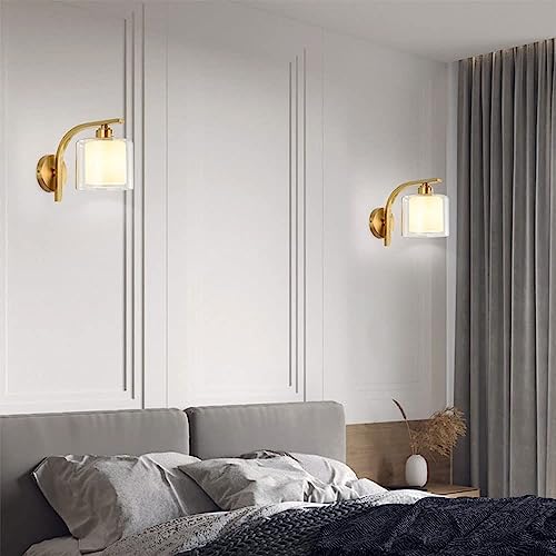 Applique murale E27 en verre blanc soufflé et métal de qualité supérieure style rétro