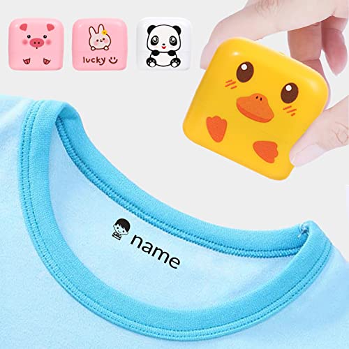 Buaodam Sello de Nombre Personalizado,Sello Para Ropa Personalizado, Marcador de Tela con Sello de Autoentintado Personalizado Para Ropa de Niños,Etiqueta Personalizada,Papel,No Fácil Desvanecer Cover