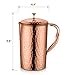 AVADOR Handcrafted 100% Pure Copper Jug Pitcher with 2 Glass Drinkware Hammered Finish Ayurveda Health Benefit