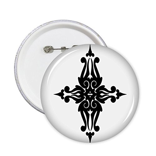 Insigne Sainte-Croix art gothique lot de 5 boutons ronds noirs de haute précision pour vestes