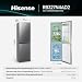 Hisense RB327N4AD2 Kühl-Gefrierkombination/ NoFrostPlus/ Multiflow 360°/ HolidayMode/ FreshZone/ 182,4 cm/ Kühlteil 171 l/ Gefrierteil 85 l/ 41 dB/ 287 kWh/ Jahr/ Edelstahl-Look