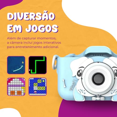 Câmera Digital Infantil Portátil 20MP 1080P HD Câmera de Vídeo Filmadora recarregável fofa com Tela