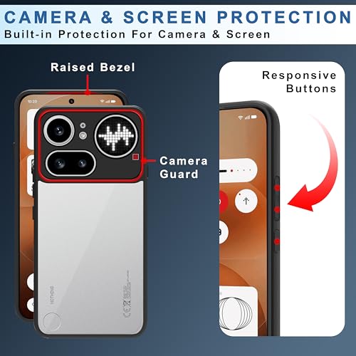 Image of CEDO Backcover for Nothing Phone 4a Pro (5G) | Camera Protection Bump Shockproof Edge | Ultra Hybrid Transparent Acrylic Clear TPU+PC Hard Backcase Cover (Black)