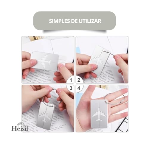 Tag De Mala De Aluminio Com Alça De Aço, Etiqueta Para Identificação De Bagagem, Identificador de Ba