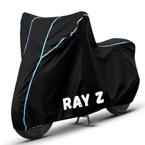 Image of Bike Cover for Ray Z 100% Waterproof, Dustproof & Scratch Resistant| Fully Bottom Elastic UV Resistant Heavy Duty Body Cover | All Weather Outdoor Use