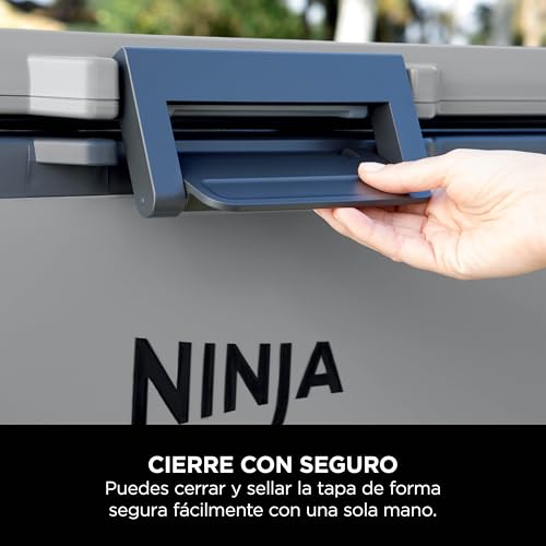 Miniatura 8 de Ninja Frostvault Nevera Portátil Rígida, Con Ruedas Y Cajón Dry Zone Integrado A Temperatura De Frigorífico, Mantiene El Hielo Durante Días, Capacidad Para 68 Latas, Gris Pizarra, Fb245eugy