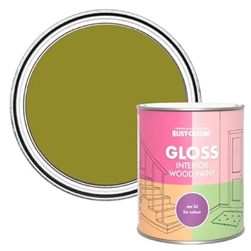 Rust-Oleum Green Interior Wood Paint in Gloss Finish - Pickled Olive 750ml