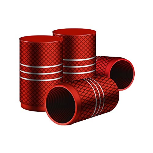 KINBOM 4 Pezzi 1,7x1cm Tappi Pneumatici Auto in Alluminio, Tappi Gomme Auto,...