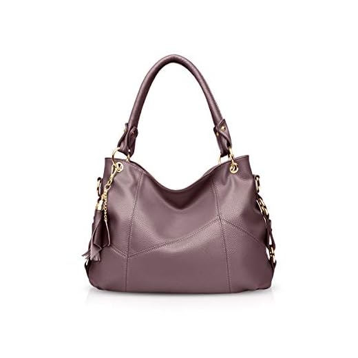 NICOLE & DORIS Sac à Main Femme Grand Mode Sac Epaule Sac à Bandoulière en Cuir Sac Cabas Fourre-Tout Shopping Voyage avec des Glands Violet