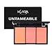 Klara Cosmetics 3 shades palette Untameable Contour Blush Eyeshadow Highlight Coral Shimer Matte Palette Long Lasting 100% Colour Pigment