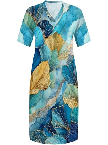 Image of SUZONANA Plus Size Dresses for Curvy Women African Print American Dress Summer Outfits Casual Loose with Pocket