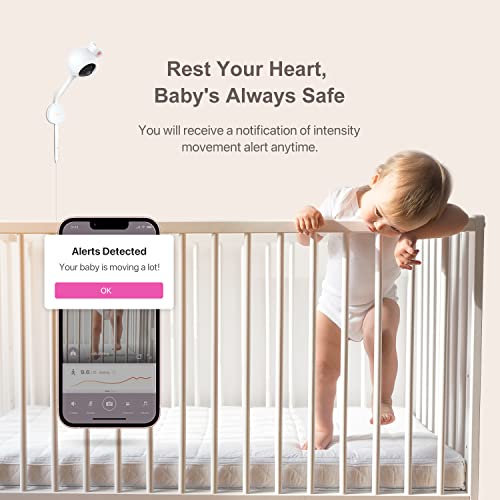 Ibaby Smart Baby Breathing Monitor - With Camera And Audio, Tracking Baby's Breathing, Sleeping, Movement. I2 Wi-Fi Video Baby Monitor, Contactless, Work With Smartphone. #TOP7