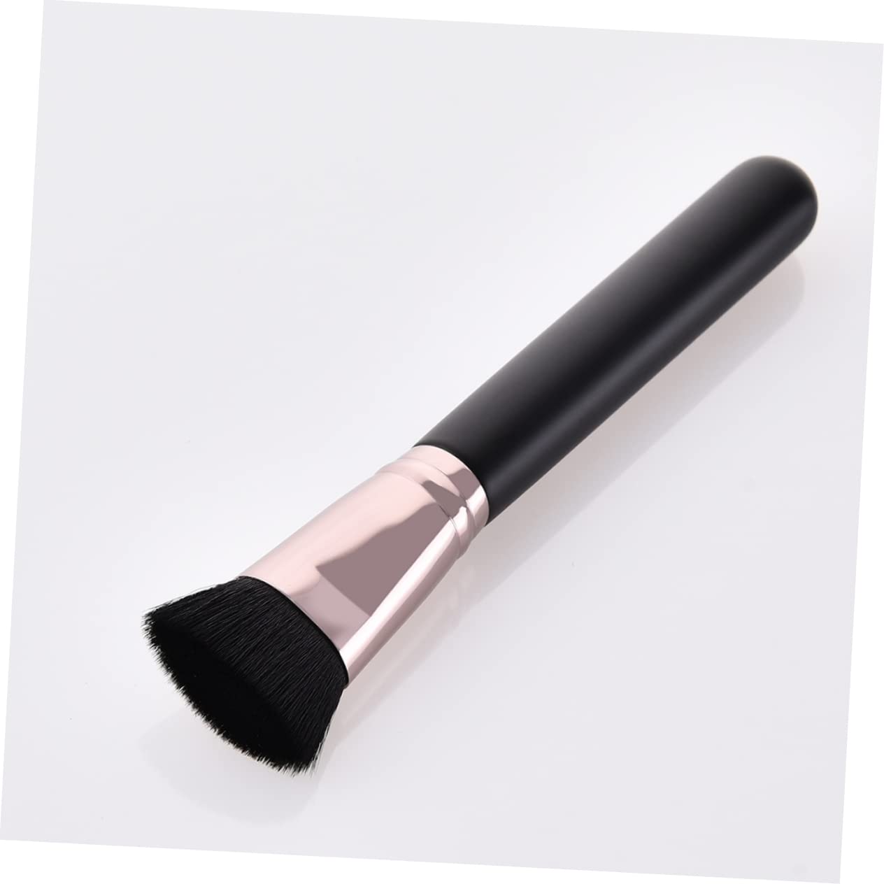 minkissy Elegant Pvc Makeup Brush Set Flat Foundation Cosmetics Synthetic Black Handle T-01-366