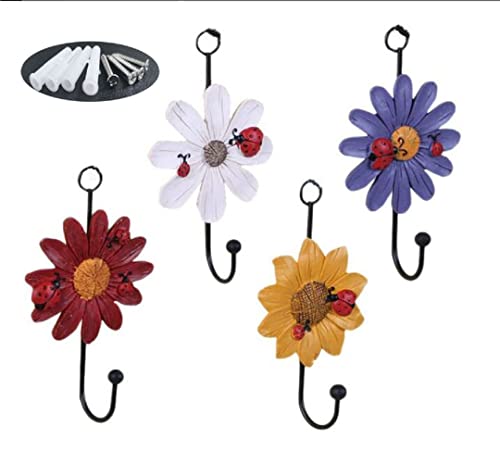 zmgmsmh Kreative Gänseblümchen-Wandhaken mit Schrauben Cover