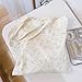 Kehpish Cotton Canvas Tote Bag Reusable Soft Grocery Cloth Bag Floral Shoulder Bag for Beach Travel Shopping