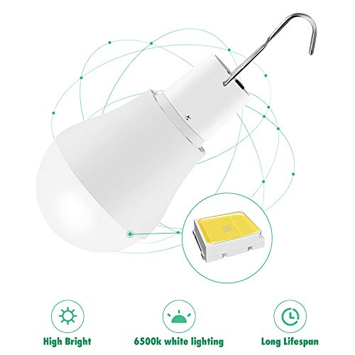 Hosioe Lâmpada solar 130LM portátil movido a energia solar lâmpada LED para caminhadas, pesca, ilumi