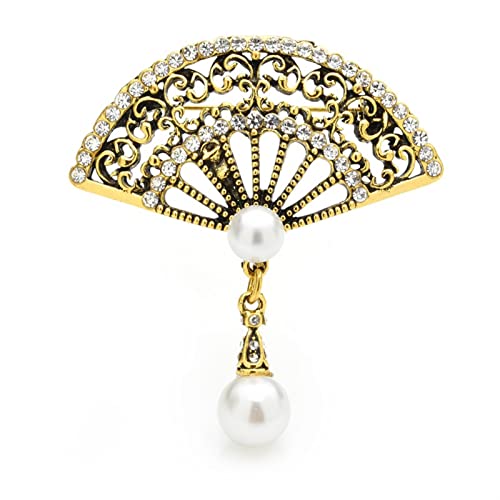Broche éventail pour femme accessoire élégant veste cardigan