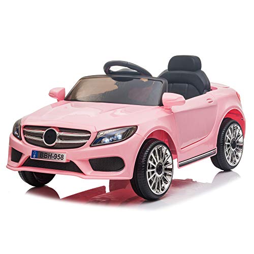 Winado Kids Ride On Car, 12V 4-Wheel Battery Motorized Vehicles, W/Parent Remote Control, Openable Doors, Mp3 Player, Bright Led Light, Seat With Seat Belt, Smooth Start, 3 Speed Modes (Pink) #TOP20