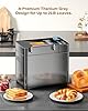 KBS Premium 2LB Convection Bread Maker Dual Heaters, 710W Stainless Steel 17-in-1 Bread Machine Healthy Ceramic Pan, Nut Dispenser,Touch Panel, 3 Loaf Sizes 3 Crust Colors, 15H Timer,Low Noise,Recipes