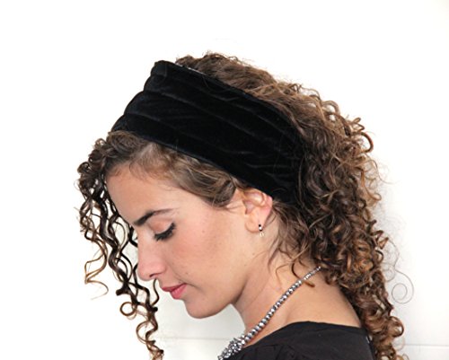 Black Volume & Non-Slip Headband Great under Headband, Tichel, Head Scarves, wigs, Tichel, Head Coverings, Jewish Headcovering, Scarf, Bandana, Apron (Black) (Black)2