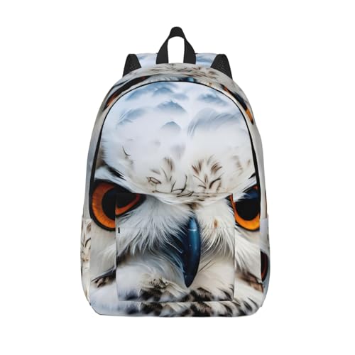 Sac à dos motif yeux de hibou enneigé pour femme active