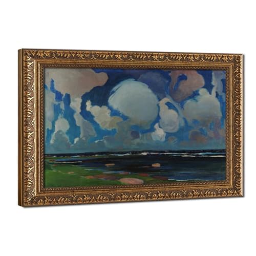 Cadre à suspendre Nuages en Finlande décoration murale pour embellir un bureau