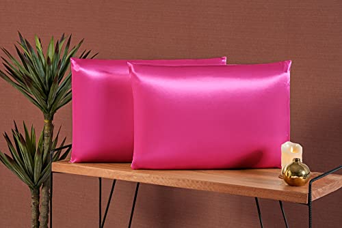 Fronha De Cetim Para Travesseiro 02 Unidades - Anti frizz (ROSA)