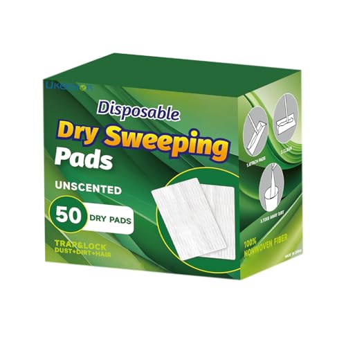 UKEENOR Dry Mop Refills 50 Counts Disposable Dusting Cloths 