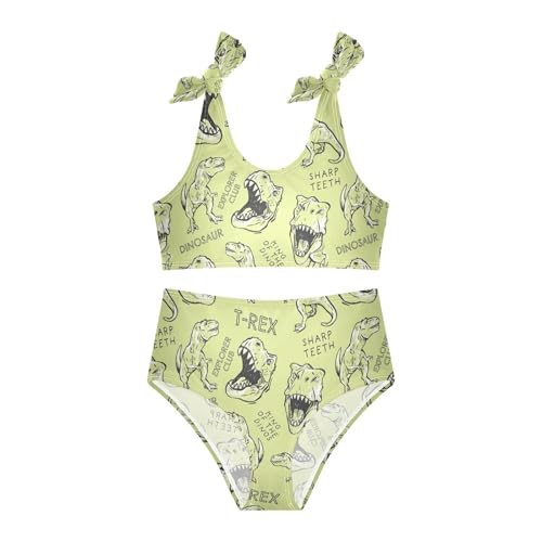Image of CaTaKu Girls Swimsuits Two Piece Swimwear Cute Bikini Set Tankini Hawaiian Beach Sport Bathing Suit for Girls Size 3-12T
