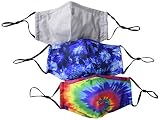 Bespoke Unisex-Adult Adult Bespoke Washable Cloth Face Mask 3-Pack, Multicolor