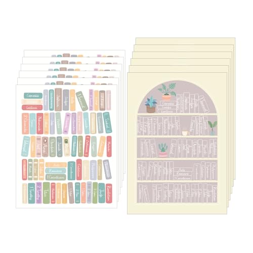 12pcs Bible Reading Tracker Stickers, Classic Bible Book Shelf Stickers
