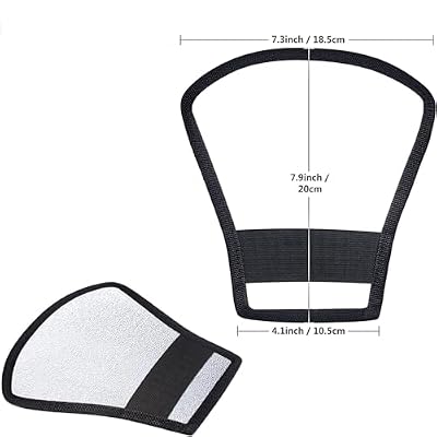 waka Flash Diffuser Reflector Kit - Bend Bounce Flash Diffuser+ Silver/White Reflector for Speedlight, Universal Mount for Canon, Nikon, etc.