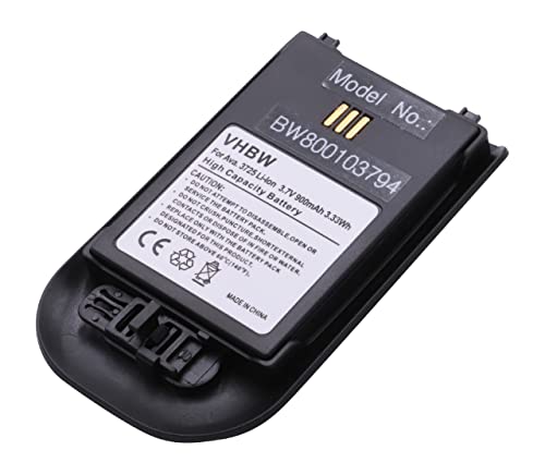 vhbw Replacement Battery compatible with Avaya 3720, 3725, 3740, DH4, WH1 Wireless Landline Phone (900mAh, 3.7V, Li-Ion) black