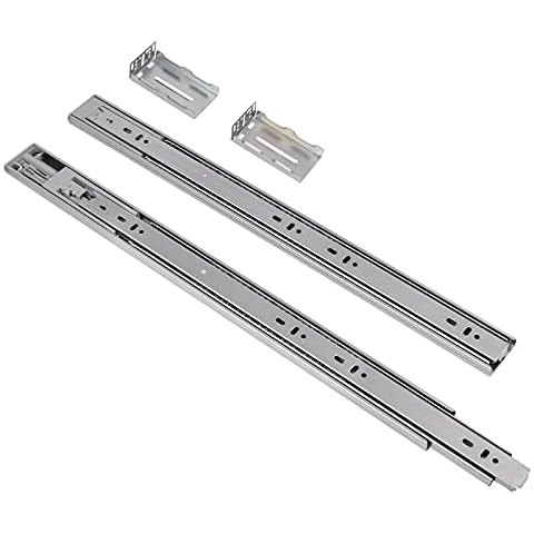 10 Pair DECORITEN 18 inch Soft Close Drawer Slide Side/Under Mount, Ball Bearing Cabinet Hardware Rails with Rear Mounting Brackets, Full Extension Cover