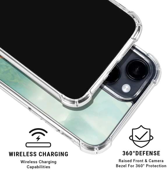 Skinit Clear Phone Case Compatible with iPhone 15 Plus - Officially Licensed Disney Princess Moana and Maui Set Sail Design