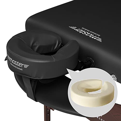 Master Massage Newport Portable Massage Table Package with Denser 2.5" Cushion, Walnut Stained Hardwood, Steel Support Cables, Pillows & Accessories, Black, 30" by Master Massage Equipment - Image 3