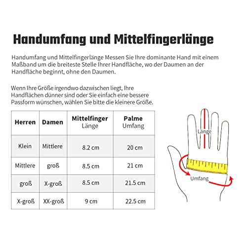 Foto von FanVince Fahrradhandschuhe Herren Damen Winterhandschuhe wasserdichte Funktion MTB Radsport Laufhandschuhe Schwarz S