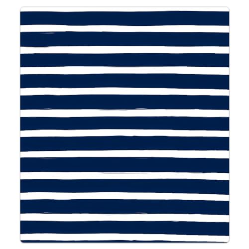 Cubierta magnética para lavavajillas a rayas azul y blanco Mexpekil panel de 53,3 x 66 cm
