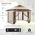 CROWN SHADES 16x16 Pop up Gazebo with Mosquito Nettings, Patented Center Lock 6-Sided Portable Gazebo, 300D Silver-Coated Fabric UV Resistant, Pop Up Canopy Tent for Patio, Party, Beige&Coffee