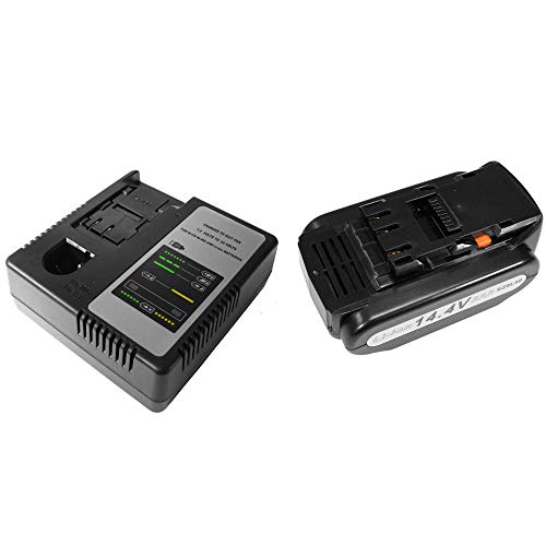 2in1 Angebot im Set: Akku Schnellladegerät + Hochleistungs Li-Ion 14,4V 3000mAh Akku für Panasonic EY9L40 EY9L41 EY9L41B EY9L42B EZ9L41 EZ9L42 EZ9L44 EZ9L40 EY3640K EY3641K EY3740B EY3741B EY4541X