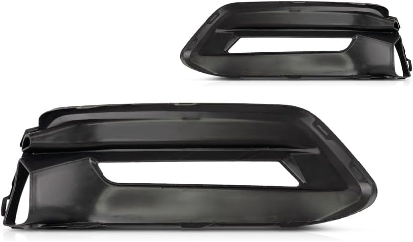 For Honda Accord 2018 2019 2020 Fog Light Bumper Bezel Gloss Black Driver And Passenger Side | Pair | Front | Sedan Model | Excluded Hybrid | PP Plastic HO1038140, HO1039140 | 71107TVAA10, 71102TVAA10