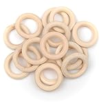 Quantity:31gram approx 50pcs Size: outer 2cm (0.75") diameter, inner 1.3cm (0.5") diameter, thickness:3.5cm Material: wood Great for various craft projects