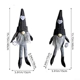 Set of 2 Handmade Coffee Gnome Decorations in Soft Plush Material, Designed for Home, Office, and Coffee Shop Use to Add Unique Whimsical Charm (Black) - Image 2