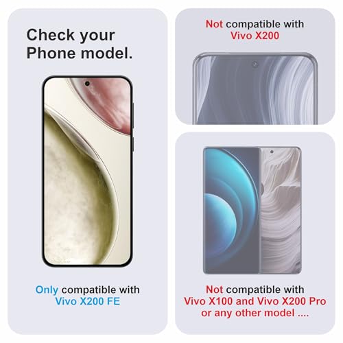 Image of Military-Grade Gorilla Tempered Glass For Vivo X200 Fe (6.31 Inch) With Installation Kit | Edge to Edge Coverage | Black